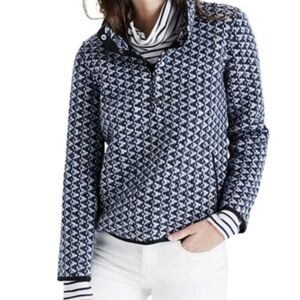 Madewell Harmonica Pullover in Navy & White Size Sweater Size Small